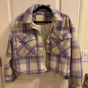 cropped plaid jacket, super good condition, size medium